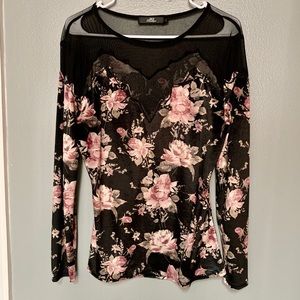 BKE long sleeved, velvet shirt.